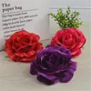 Fiori Decorativi WedFavor 10pcs 13cm Eleganti Artificiali Grandi Teste di Fiori di Rosa Seta Fai da Te Corpetto Capelli Abito Decorazione di Cerimonia Nuziale