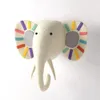 Wall Decor Animal Head Wall Decoration Elephant Stuffed Toy Doll For Girl Baby Kids Nursery Room Decor Wall Hanging Mount Birthday Gift 230603