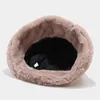 Berets Bucket Hat Fluffy Women Autumn Winter Warm Ears Casual Holiday Outdoor Accessory For Young Lady Teenagers