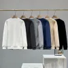 Nya herrtröjor Polo Sticked Cotton O-Neck Sweatshirt Pullover Fashion Paris långärmad asiatisk storlek