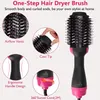 Hair Dryers One Step Hair Dryer Brush Negative Ionic Blow Dryer Comb Cold Hair Styler Hair Dryer Hair Blower Salon Dryers Dryer Blower 230603