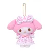 Groothandel schattige Kuromi Melody gebloemde jurk knuffel rugzak hangende sleutelhanger klein geschenk