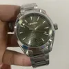 Aqua 150m stil grön urtavla klocka 41mm automatisk mekanisk rostfritt stål glas baksida sport hav mens klockor nya