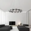 Żyrandole Led Art Chandelier Lampa Lampa sufitowa Lampka sufitowa Nordic Minimalist Strip LUSTRES Living Jining Wystrój restauracji BAR Sypialnia Wiszę