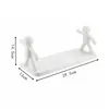 Household Simple Punch-free Wall Hanging Human-shaped Guardrail Hook Rack Bathroom Shelf with Hook Kitchen Storage Rack