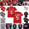 Wsk Texas Tech TTU Patrick Football Jersey College Patrick Mahomes II Donovan Smith Tahj Brooks Bradley Fouonji Blidi Merriweather Wilson Pearson Jr.