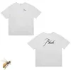 Camisetas masculinas femininas rhude Designers para homens tops letras polos camisetas bordadas roupas camisetas de manga curta camisetas grandes