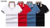 Designer Mens T-shirt Polo Preto e Branco Vermelho Azul Moda Casual Upscale 100% Algodão Respirável Anti-rugas Slim-Fit Comercial Rua Lapela M-3XL