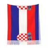 Scarves Womens Scarf Winter Croatian National Flag Thin Warm Cape Wraps Female Bandana Pashmina Long Tassel