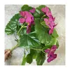 Dekorativa blommor konstgjorda siden Begonia Flower Green Plant Wedding Pography Props Home Living Room Garden Office Plants Bouquet