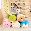 Oreillers en peluche Coussins 9 Styles Animal Doux Dinosaure Cochon Chat Ours Jouet Doux Dessin Animé Panda Hamster Éléphant Cerf En Peluche Poupée Bébé Oreiller Cadeau 230603