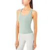 Camicie attive Tinta unita Sport Canotta Donna senza maniche Yoga Crop Vest Y Shape Backless Stretto Soft Fitness T-shirt Palestra Allenamento Abbigliamento