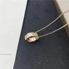 Luxury fashion necklace designer jewelry party sterling silver diamond pendant rose gold necklaces for women fancy dress long chain jewellery gift