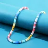 Cadenas Boho moda multicolor resina acrílica cuentas hechas a mano collares para mujeres moda geométrica cuerdas de mano encanto playa joyería regalo