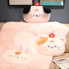 Peluche Bambole Fiore Coniglio Gatto Cuscino Trapunta 2 IN 1 Cute Cartoon Sleeping 230603