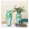 Vases Simple Retro Multi-color Pearlescent Glass Vase Living Room Dining Table Porch Flower Arrangement Decoration