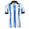 4xl 23/24 Real Sociedad Soccer Jerseys 2023 2024 Oyarzabal Portu X Prieto David Silva Ta Carlos Fernandez Barrenetxea Men Kids Kits Sock Full Set Football Shirts