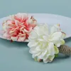 Decoratieve Bloemen Diverse Kleur Dahlia Servetringen Bruiloft Tafeldecoratie Gesimuleerde Touw Gespen Romantisch Restaurant Decor