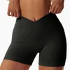 Shorts ativos LANTECH Mulheres Yoga Sports Levantamento Sportswear Fitness com nervuras Sem Costura Exercício Atlético Ginásio Cintura Alta