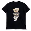 T-shirt da uomo 2023 Summer New Fashion Silk Cotton Casual girocollo T-shirt da uomo stampata manica corta da uomo