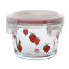 Set di stoviglie Small Fresh Mini Fresh-keeping Bowl Fragola 120ml Girl Snack Box Supplementare Bento Lunchbox