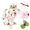 Decorative Flowers Artificial Cherry Blossom Simulation Flower Garland Floral Swag Vine Fake Hanging Ornament