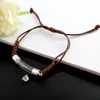 Urok Bracelets 2PCS Fashion Glass Fiol Pendant Writing Name Bransoletka Napisz biżuterię ryżową dla kobiet