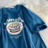 Kvinnors t-shirt ins super söt tecknad burger kawaii kvinna tshirts ren bomullsmaterial kort ärm tees toppar harajuku japan stil mode 230603