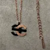 Lettera di design di lusso Penderant Chokker Necklace Elegant Love 18k Gold Rose Black Black 316L in acciaio inossidabile C logo Cinta Gioielli Fashion Lady Party