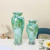 Vases Simple Retro Multi-color Pearlescent Glass Vase Living Room Dining Table Porch Flower Arrangement Decoration