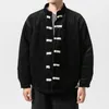 Etnik Giyim Büyük Boyut Kahverengi Çin tarzı Pamuklu Yastıklı Ceketler Erkek Sokak Giyim Moda
