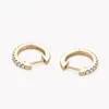 Dangle Earrings Kugg1.6mm Moissanite Hoop for Women 2023 트렌드 액세서리 보석 보석 925 Real 14K 옐로우 골드 도금