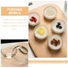 Dinnerware Sets 6 Pcs Bozai Cake Bowl Dessert Glass Snack Container Small Salad Bowls Mini Sauce Cups