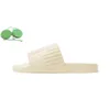 2023 Designer Men Women Chinelos sandálias Slides Tecido Borracha pele algodão Outsole Grama Verde Fundo Grosso Mens Chinelo Cunha Fofo Letras Palavra