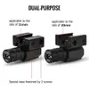 Tactical Red Green Dot Laser Sight Scope 11mm/-20mm Adjustable Picatinny Rail Mount Rifle Airsoft Laser with Batteries-Red