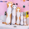 Brinquedo de pelúcia para gatos gigantes de 50 cm de comprimento, animal cilíndrico, travesseiro, gato, pelúcia, crianças dormindo, amigo, presente