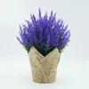 Flores decorativas Simulação de Planta Vaso de Mesa de Plástico Flor Artificial Decoração de Casa Interior Verde Bonsai