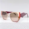 2023 Zomer Nieuwe Womens Designer accessoires Eyewear PR117 lady Cat Eye zonnebril dames stage stijl hoge kwaliteit Mode onregelmatig vierkant frame Met originele doos