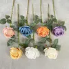 Dekoracyjne kwiaty jedwabne sztuczne gałęzie sztucznej róży domowe domowe dekoracja symulacja kwiat migoczące diamenty róże rośliny gałąź