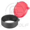 30MM-62MM Flashlight Cover Scope Cover Rifle Scope lens Cover Internal diameter Red Cover hunting