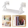 Household Simple Punch-free Wall Hanging Human-shaped Guardrail Hook Rack Bathroom Shelf with Hook Kitchen Storage Rack