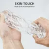 Massager Male Masturbator Cup Transparent Silicone Soft Vibration Blowjob Sucking Machine Vagina Adult Goods for Men