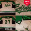 Mag Mit VTG-Edina Hornets Minnesota High School Game WornUsed Hockey Jersey 100% Broderie cousue s Hockey Jerseys