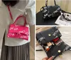 Högkvalitativa designväskor Singel-axel handtextur timglas kvinnors väska ny mode axel crossbody handväskor