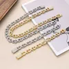 Hip Hop Full Rhinestone Iced Out Pave Miami Cuban Link Chain Jewelry Bling Men's Rapper Necklace Collar De Rapper Masculino