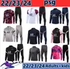 21 22 23 PSGS MBAPPE voetbalshirt trainingspak 21 22 2023 Klassieke stijl Parijs trainingspak Half pull Lange mouw SERGIO RAMOS VERRATTI ICARDI volwassen kinderen voetbal