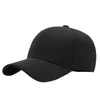 Ball Caps Fully Sealed Back Elastic Non-adjustable Baseball Cap Men's Spring And Autumn Black Peaked Outdoor Sports Sun Hat