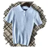 デザイナーファッションレディースTシャツニット半袖のセーターレタージャクアード快適な刺繍ロゴクラシックデザイナーTシャツポロトップサイズS-Lポリクローム