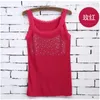 Kvinnors tankar Summer Sequin Tops U Neck Sticke Tyg Tank Top Womens Female Wide Strap Sleeveless T-shirts Fitness Vest For Ladies Sexy