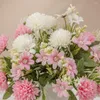 Fleurs décoratives LuanQI 7 têtes soucis chrysanthème artificiel avec marguerite soie faux bouquet pour la maison jardin mariage décoration bureau